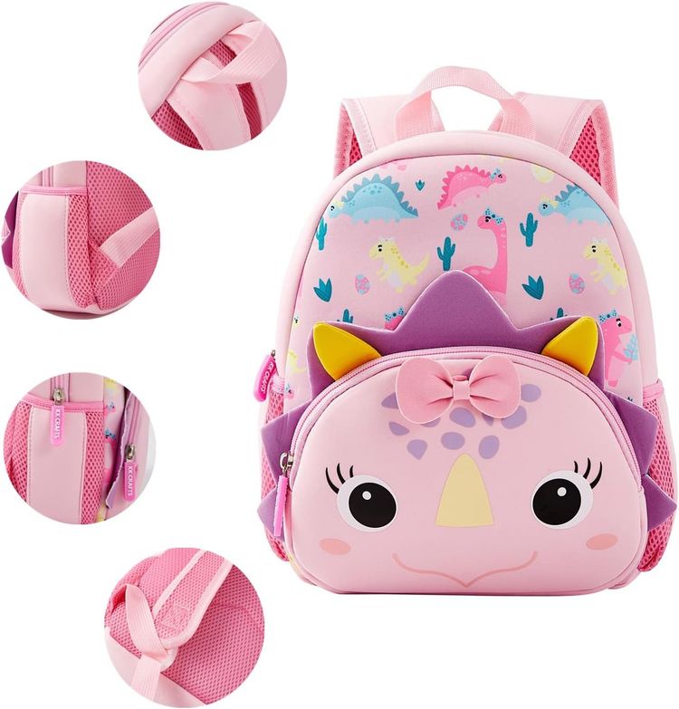 Pink Dinosaur Kids Backpack image 2