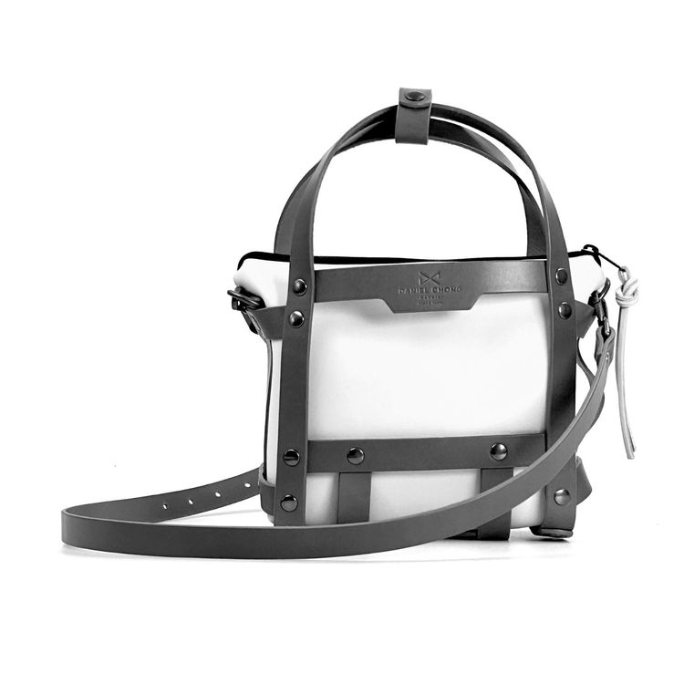 BOLSO ARNÉS PIEL COÑAC / GREY obraz 5