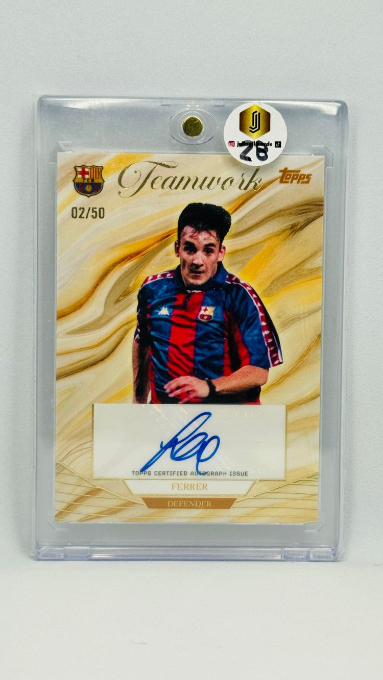 AUTO /50 - Albert 'Chapi' Ferrer - Barcelona - Gold - Topps Forever FCB