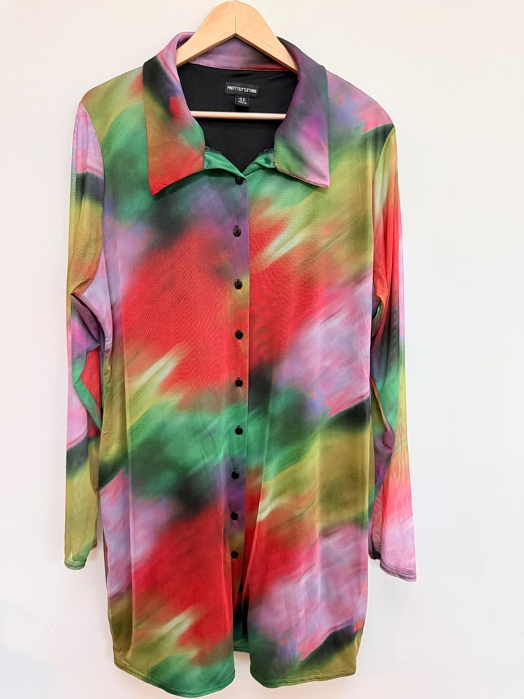 Prettylittlething Multicolor Long Sleeve Shirt Dress