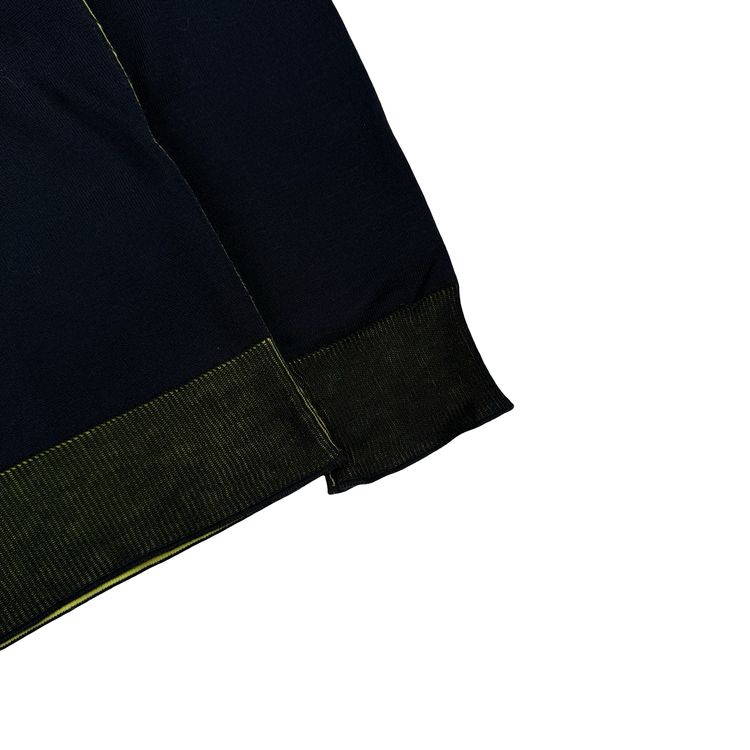 Stone Island 2021 Navy/Yellow Cotton Knit Lightweight Hooded Jumper - Medium image 6