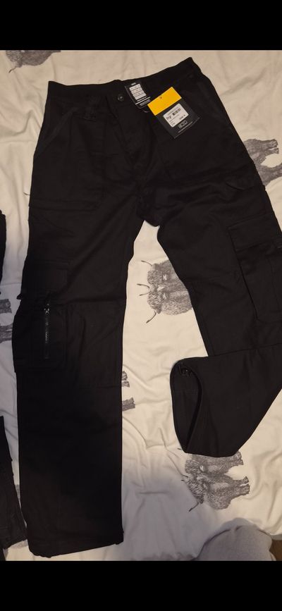 Regatta Black Cargo Trousers