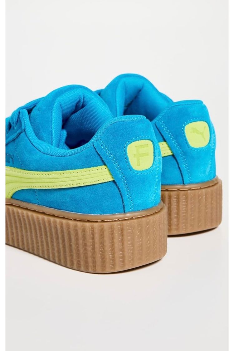 Puma Puma Blue And Yellow Suede Platform Sneakers product image