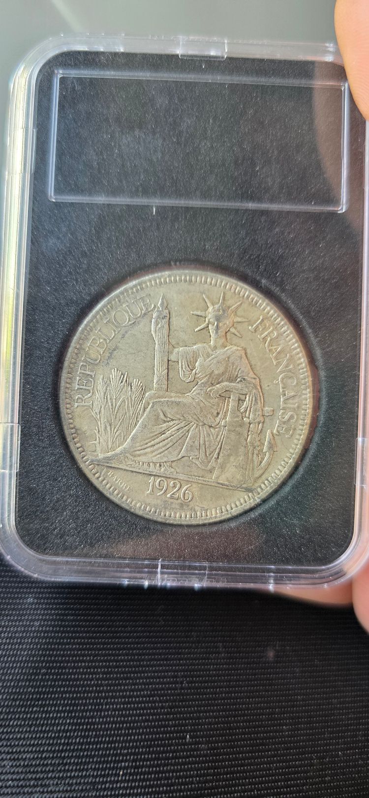 1926 French Indochina Piastre De Commerce Coin