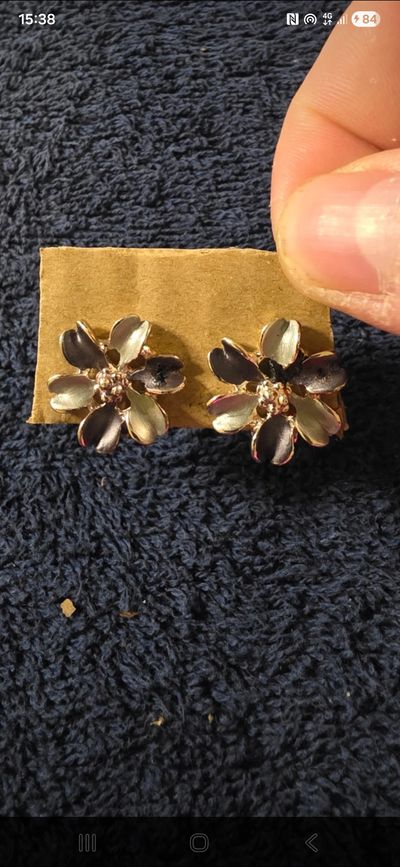 Flower-Shaped Clip-On Earrings £2