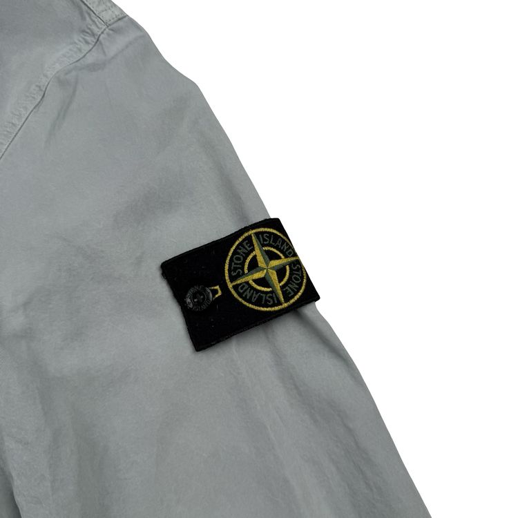 Immagine di Stone Island 2023 Silver Cupro Cotton Twill Overshirt - Medium 6