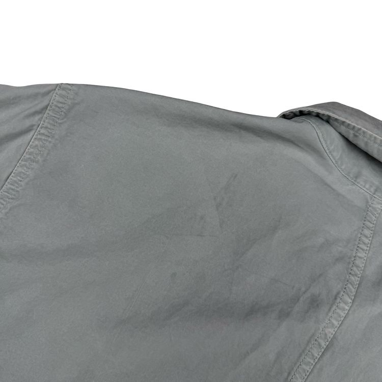 Immagine di Stone Island 2023 Silver Cupro Cotton Twill Overshirt - Medium 3