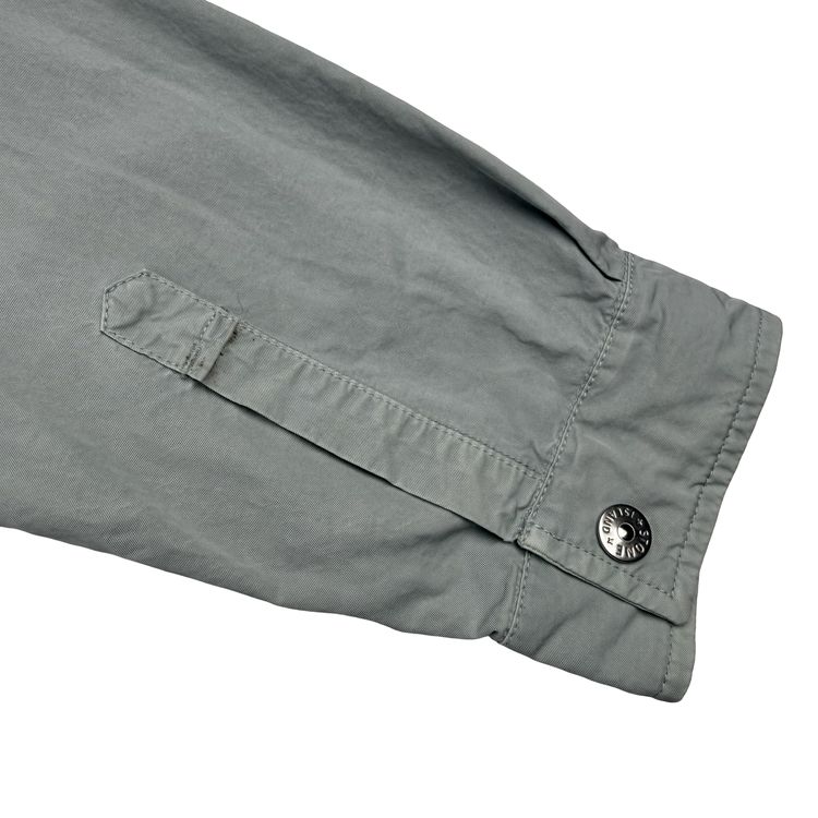 Immagine di Stone Island 2023 Silver Cupro Cotton Twill Overshirt - Medium 11