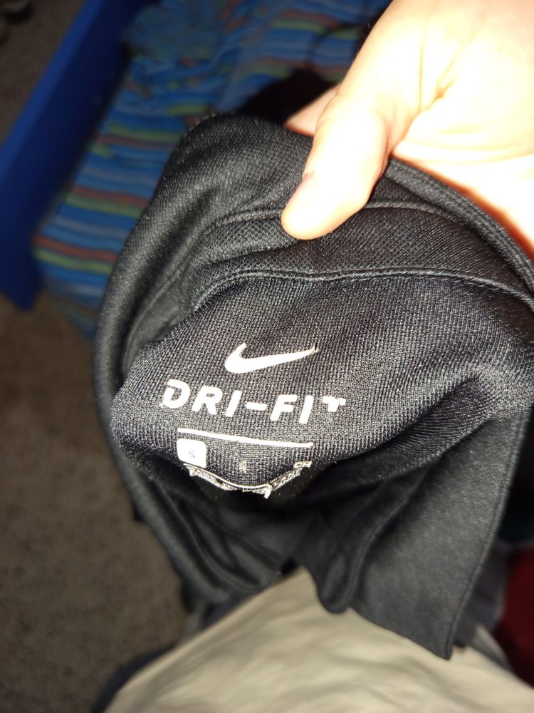 Nike Black Polo Shirt With Yellow Logo obraz 3