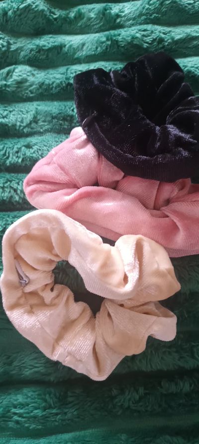 Velvet Scrunchies secret zip