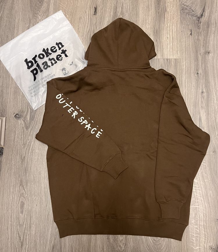 Broken Planet Brown I’m Going To Outer Space Zip-Up Hoodie 2