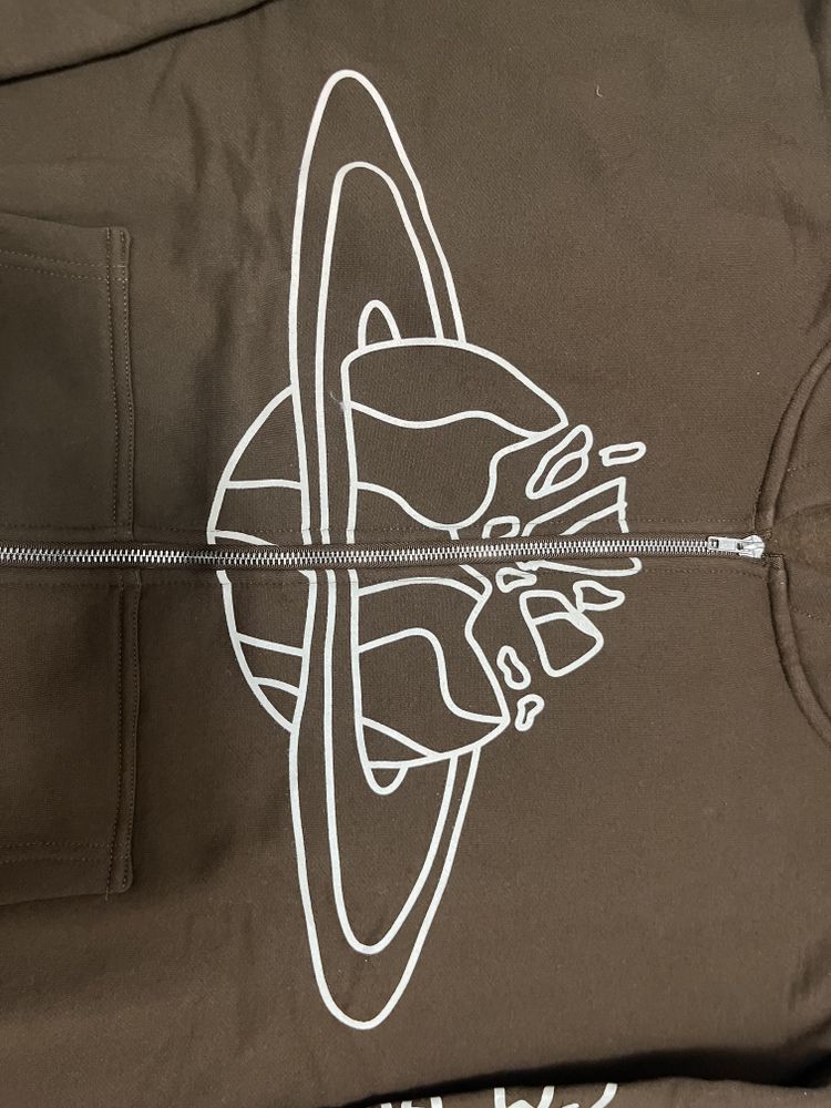 Broken Planet Brown I’m Going To Outer Space Zip-Up Hoodie 5
