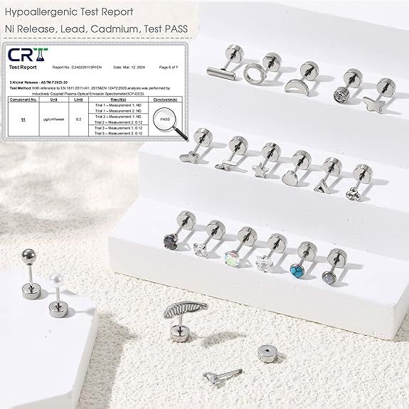 Hypoallergenic Surgical Steel Earrings Set 5