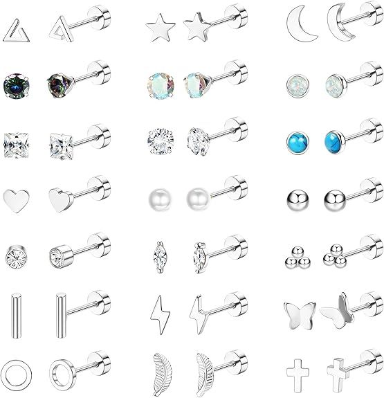 Hypoallergenic Surgical Steel Earrings Set
