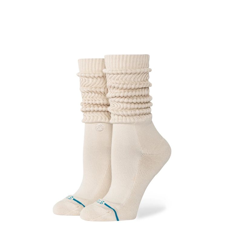 Stance USA Official Crew Socks - M - Womens Slouch Crew Oatmeal image 1