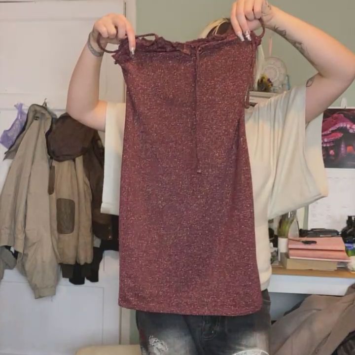 Other sparkly burgundy mini dress product image