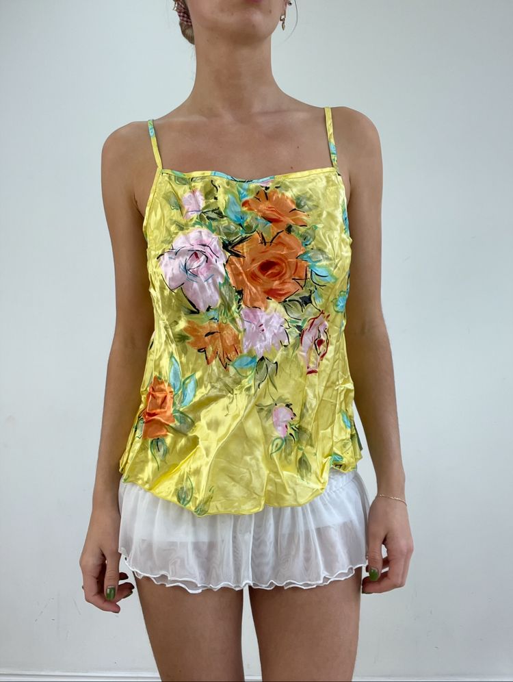Other 💻‼️ yellow floral satin style cami product image