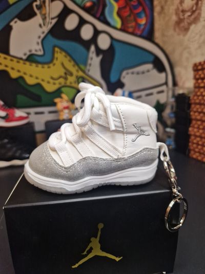 White And Grey Sneaker Keychain