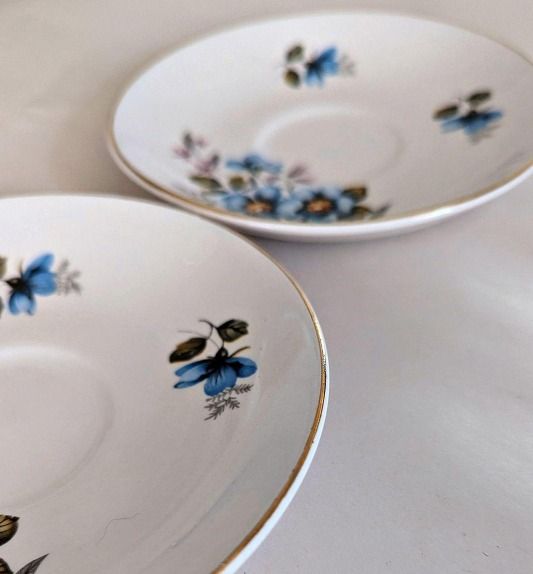 Other White Ceramic Saucers With Blue Floral Pattern product image