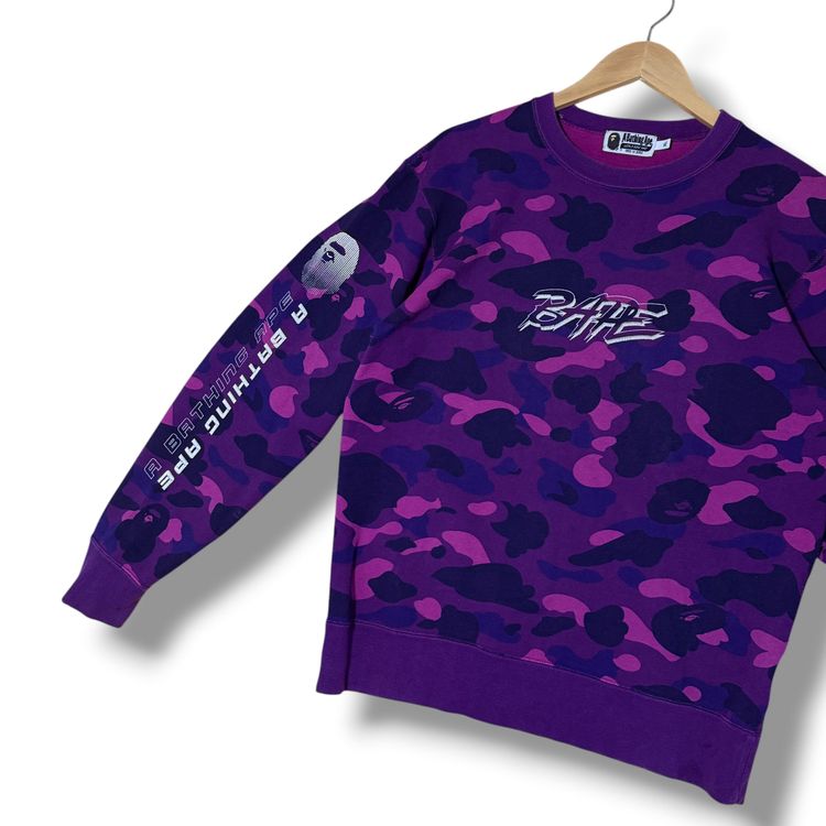 A Bathing Ape Sweatshirt Purple camo, XL image 1