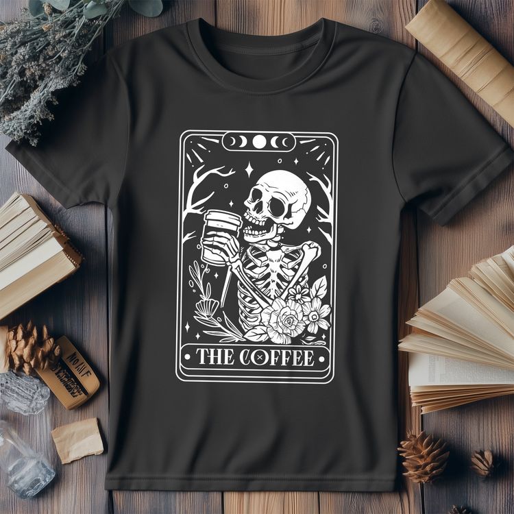 The coffee skull wh T Shirt image 4