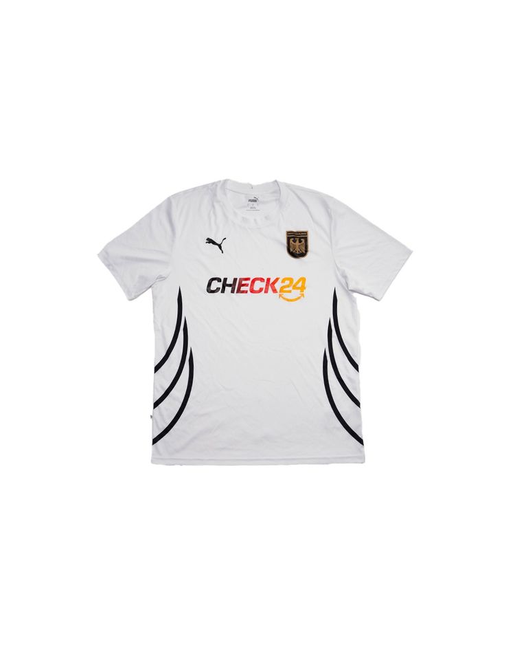 Puma White Sports Jersey With Check24 Logo