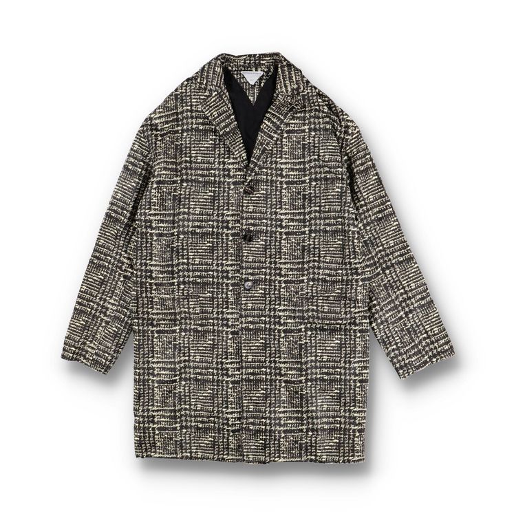 Bottega Veneta Printed Leather Prince of Wales Coat