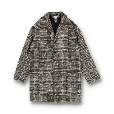 Bottega Veneta Printed Leather Prince of Wales Coat