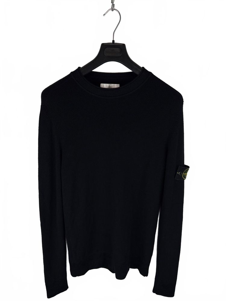 Maglione nero a coste Stone Island - Taglia S