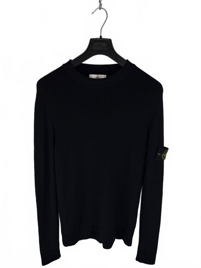 Maglione nero a coste Stone Island - Taglia S