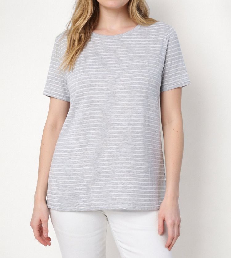 Other Grey Striped Short Sleeve T-Shirt product image