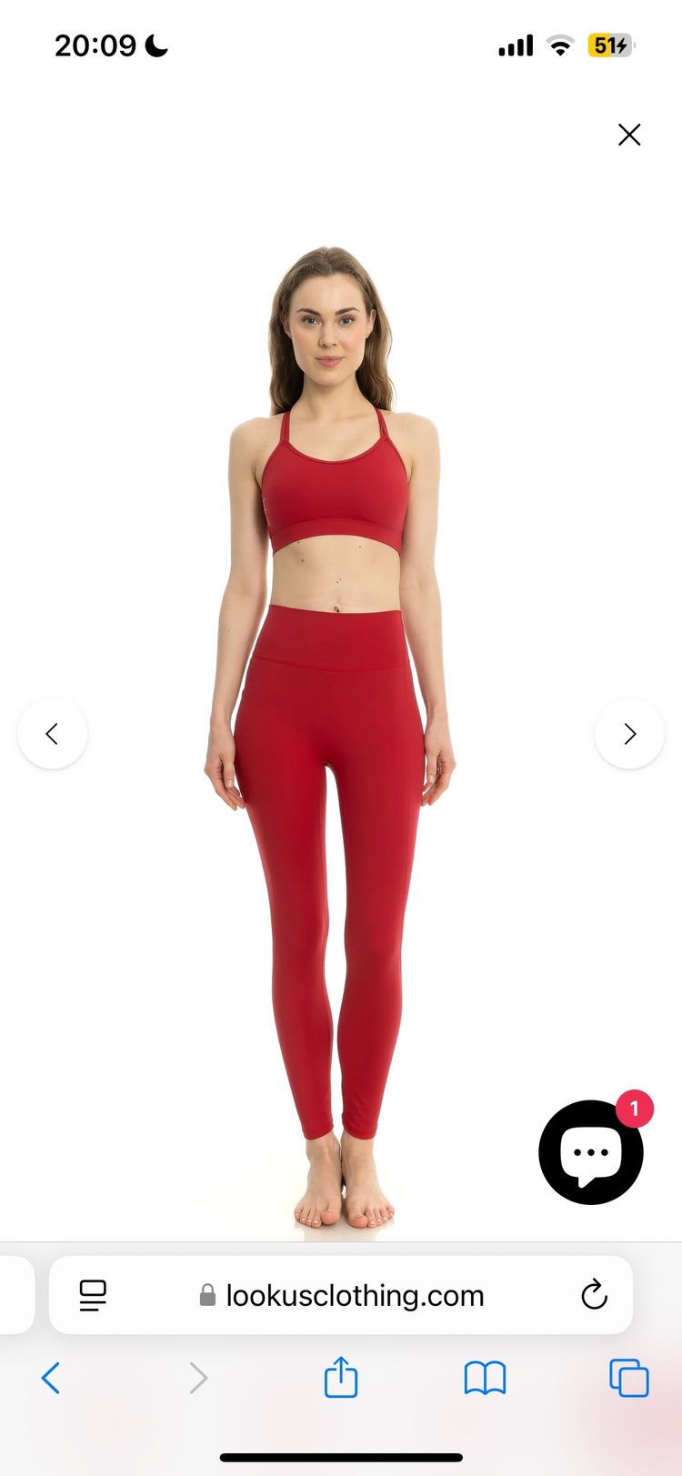 Immagine di Red Sports Bra And Leggings Set 1