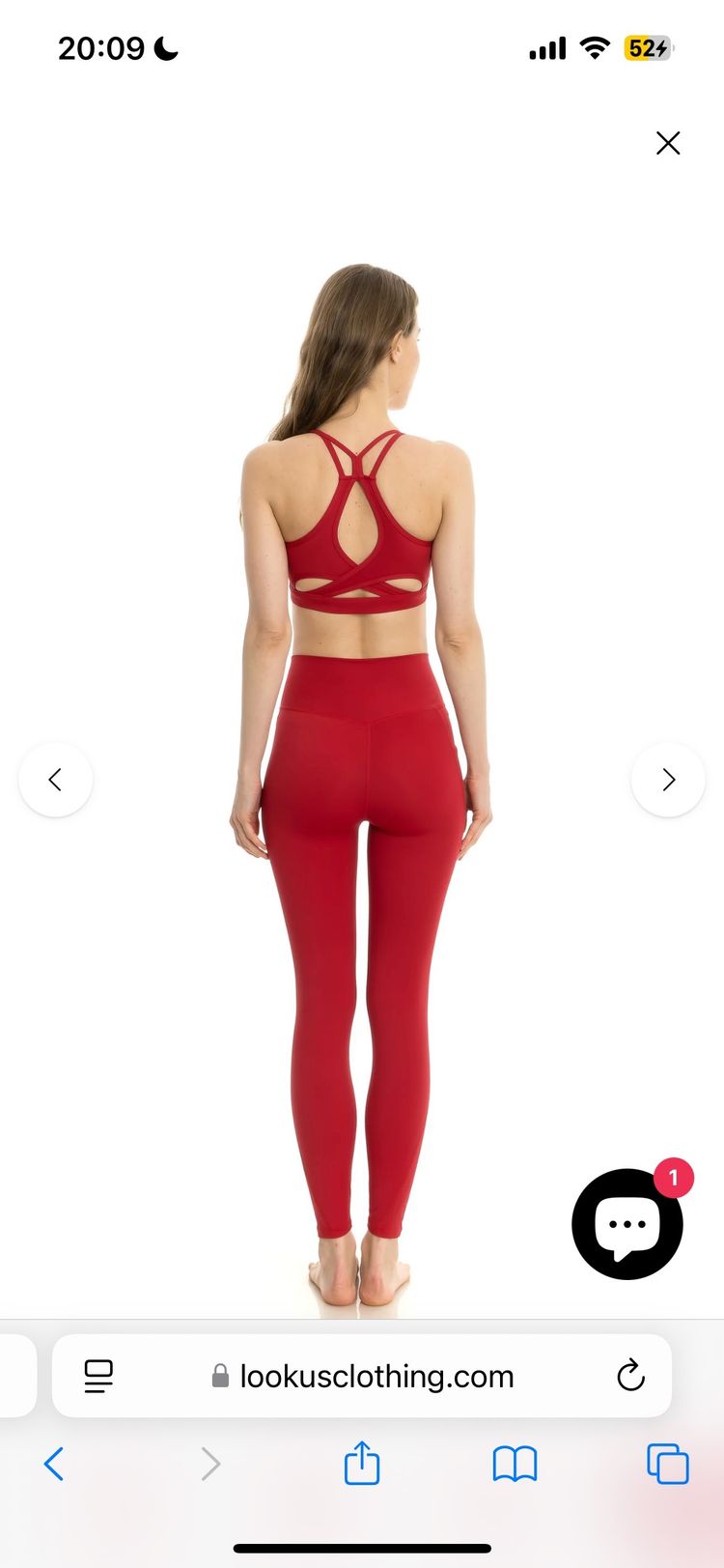 Immagine di Red Sports Bra And Leggings Set 2