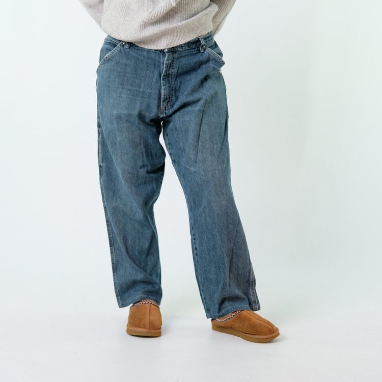 Blue y2ks Wrangler Denim Carpenter Baggy Jeans Pants (36x26) image 8