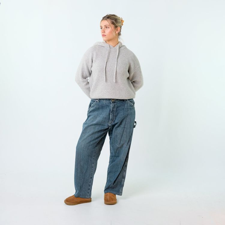 Blue y2ks Wrangler Denim Carpenter Baggy Jeans Pants (36x26) image 4