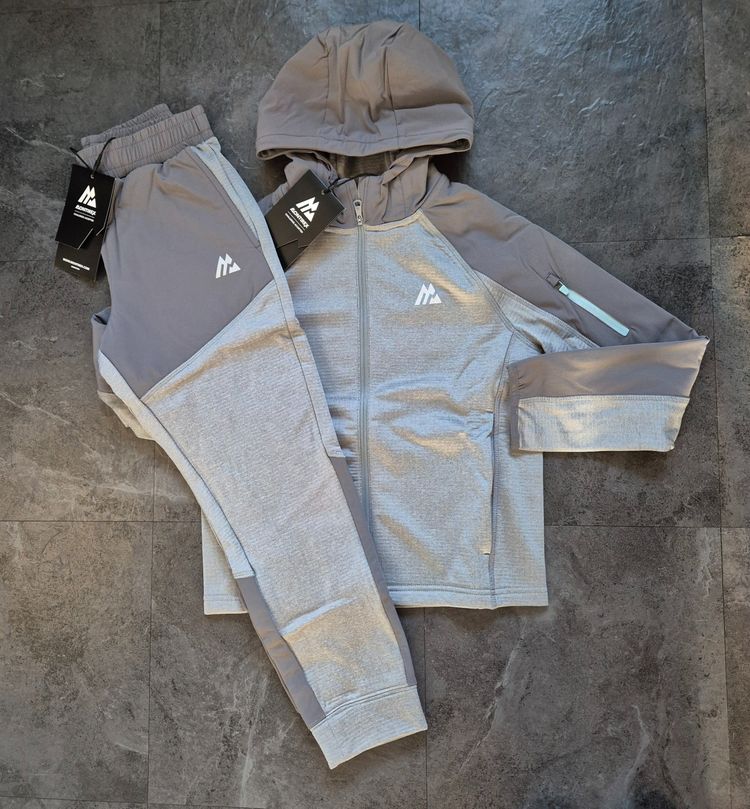 Boys Montirex Grey Hooded Jacket And Matching Pants Set