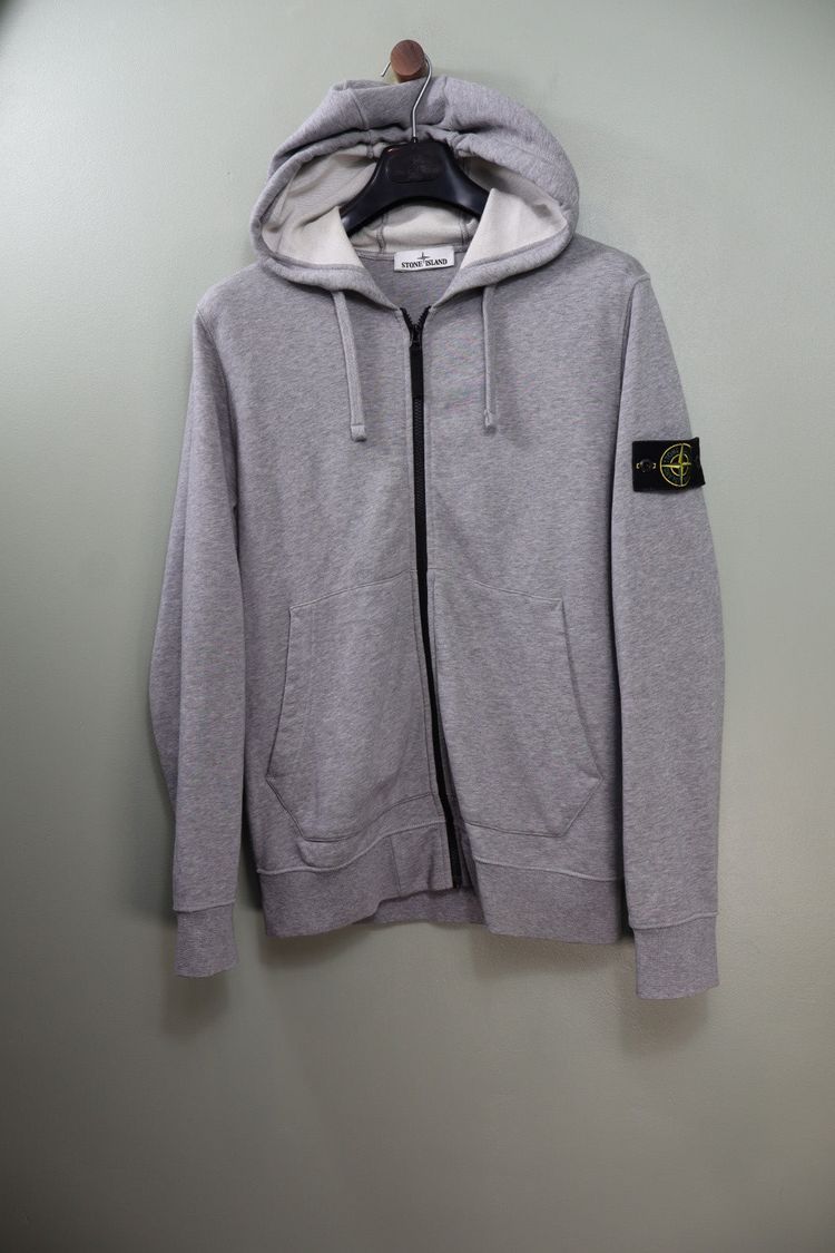 Stone Island Grey Zipped Hoodie 2