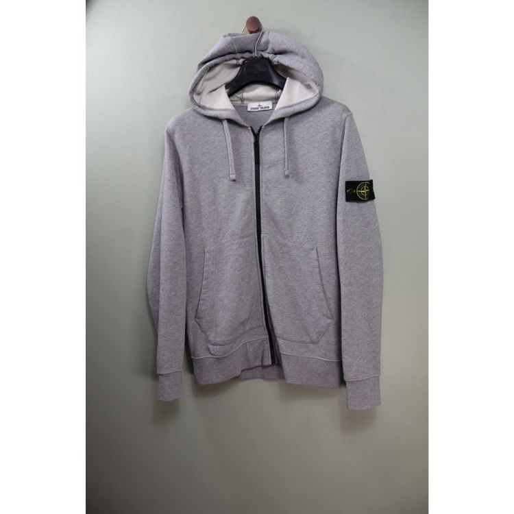 Stone Island Grey Zipped Hoodie