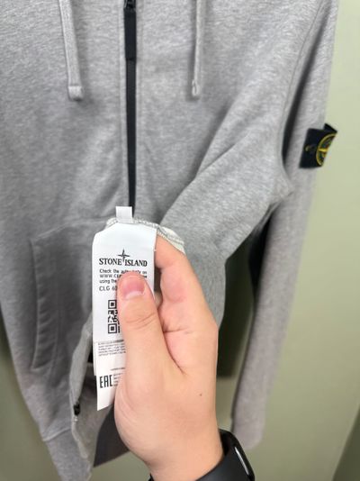 Stone Island Grey Zipped Hoodie 5