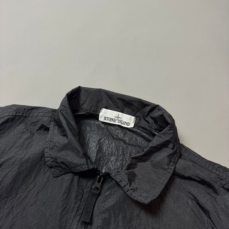 Immagine di Stone Island Black Nylon Metal Shimmer Overshirt - Large 5