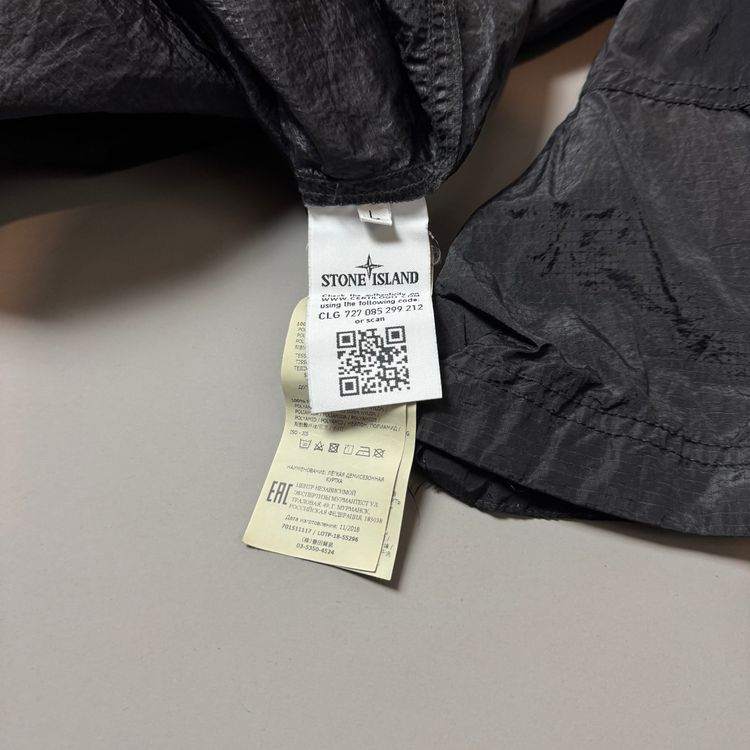 Immagine di Stone Island Black Nylon Metal Shimmer Overshirt - Large 3