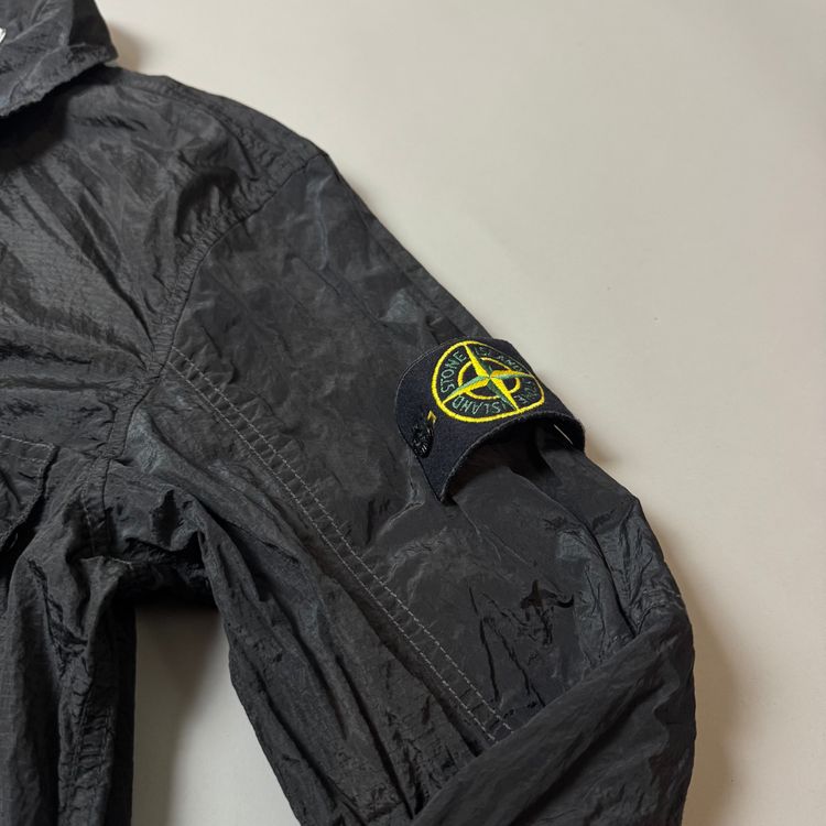 Immagine di Stone Island Black Nylon Metal Shimmer Overshirt - Large 4