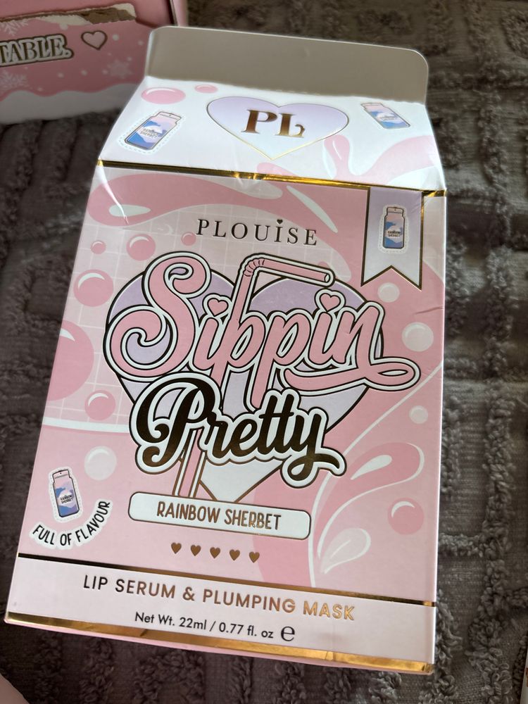 Plouise Sippin Pretty Rainbow Sherbet Lip Serum & Plumping Mask