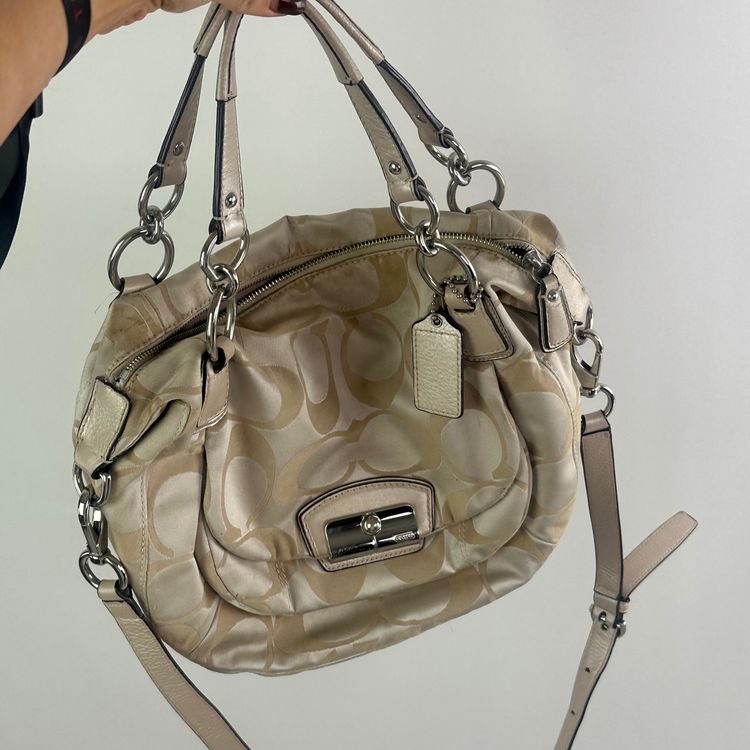 Coach Beige Patterned Handbag 