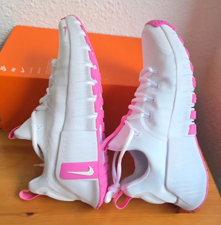 Nike White And Pink Sneakers image 6