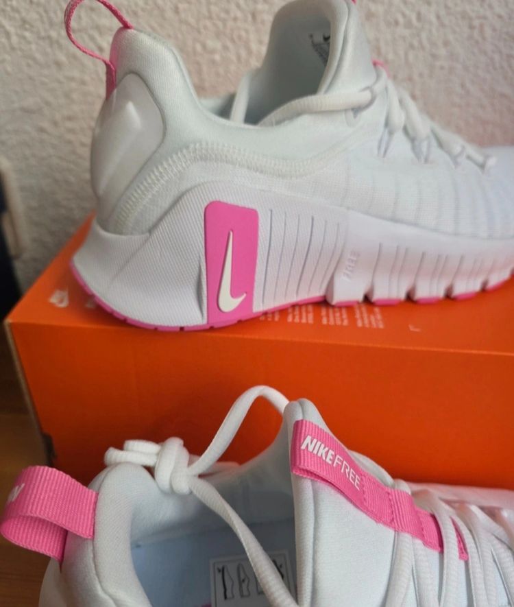 Nike White And Pink Sneakers image 8