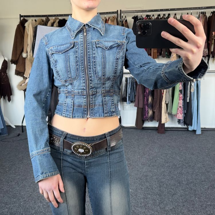 Bebe Jeans Denim Cropped Jacket