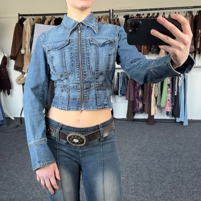 Bebe Jeans Denim Cropped Jacket