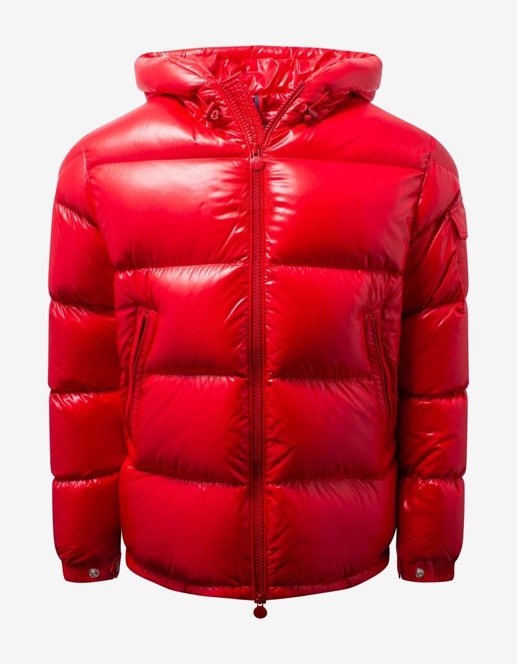 Moncler Ecrins Red Nylon Down Jacket image 1