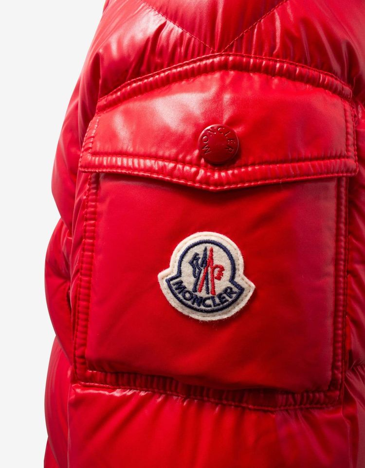 Moncler Ecrins Red Nylon Down Jacket image 7